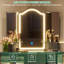 Dressing Table with Motion Sensor 3-colour lighting, Charging Socket and Stool-356390460