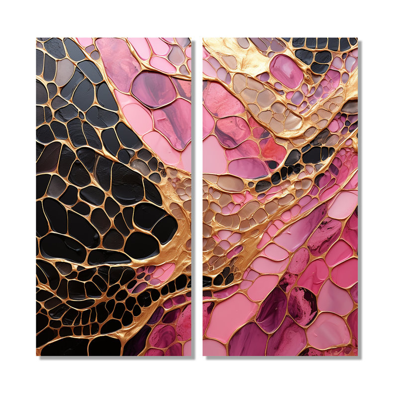 Doretha - Pink Wall Art, H 20 po x l 24 po, Toile tendue, Ne s’applique pas