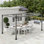 10 pi. X 13 pi Pergola d'extérieur en bois avec ensemble de support en bois et cadre en bois massif