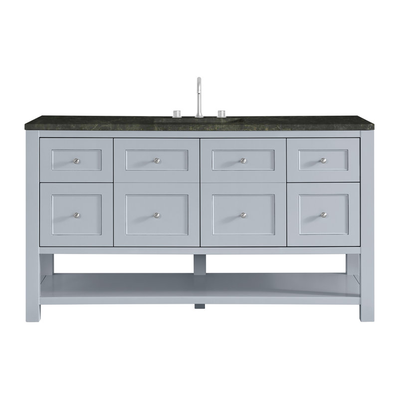 Breckenridge 60'' W Single Vanity, Serenity Blue, Phantome Eclos, Widespread