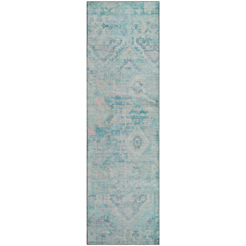 Premium Machine Washable Varasteh AMF1664 Global Rug, Runner 2'3" x 7'6"
