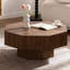 Table basse de 30,8 pouces pour espaces de vie primaires, brun noyer, bureau à finition lisse et imperméable, rangement ouvert, finition, couleur