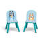 Ensemble de table et chaises Bluey Kids avec rangement (2 chaises incluses) par Delta Children - Certifié Greenguard Gold