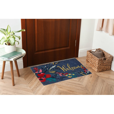 Paillasson à motif de feuilles de bambou à motif d'automne à motif floral