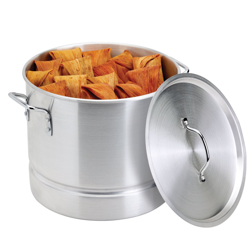 Infuse 32 Quart Silver Aluminum Steamer Pot Set