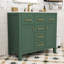 Elegant Wood Bathroom Vanity with Glossy Basin and Ample Storage Space-665812187