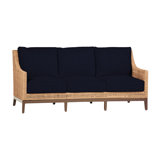 Peninsula 80" Wide Outdoor Wicker Patio Sofa with Cushions
