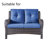 Schutt 22" W Olefin Outdoor Seat/Back Cushion with Removable Zippered Covers-101539916-88582758