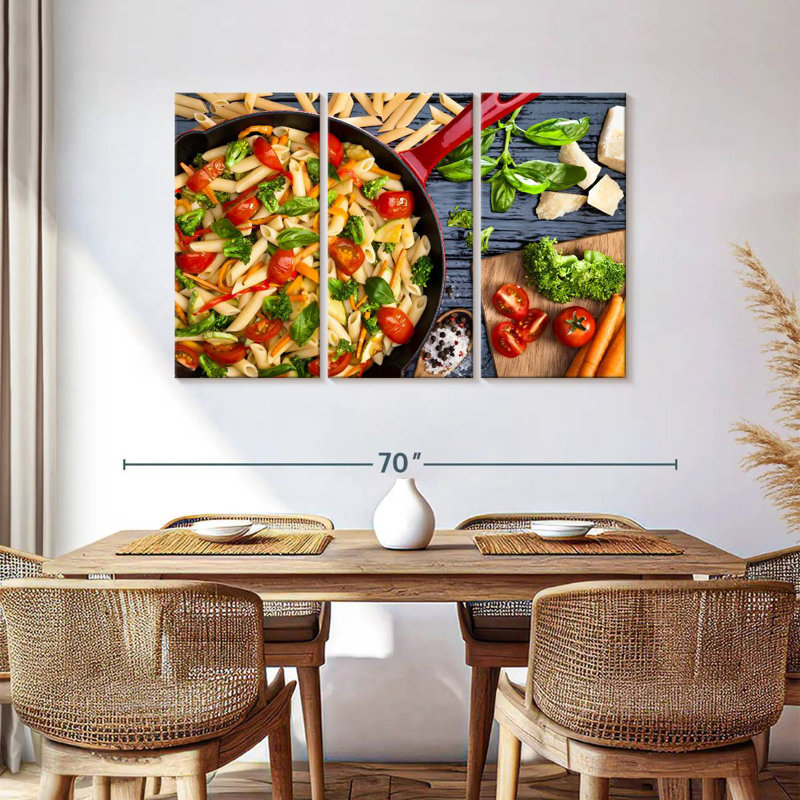 Yarlin Spring Vegetables Pasta, 36" H x 57" W