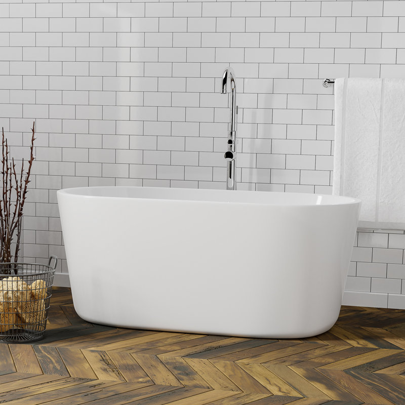 Ogden 55'' x 27'' Soaking Acrylic Bathtub