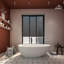 Baignoire de trempage autoportante à surface solide 67 po. X 33,5 po.