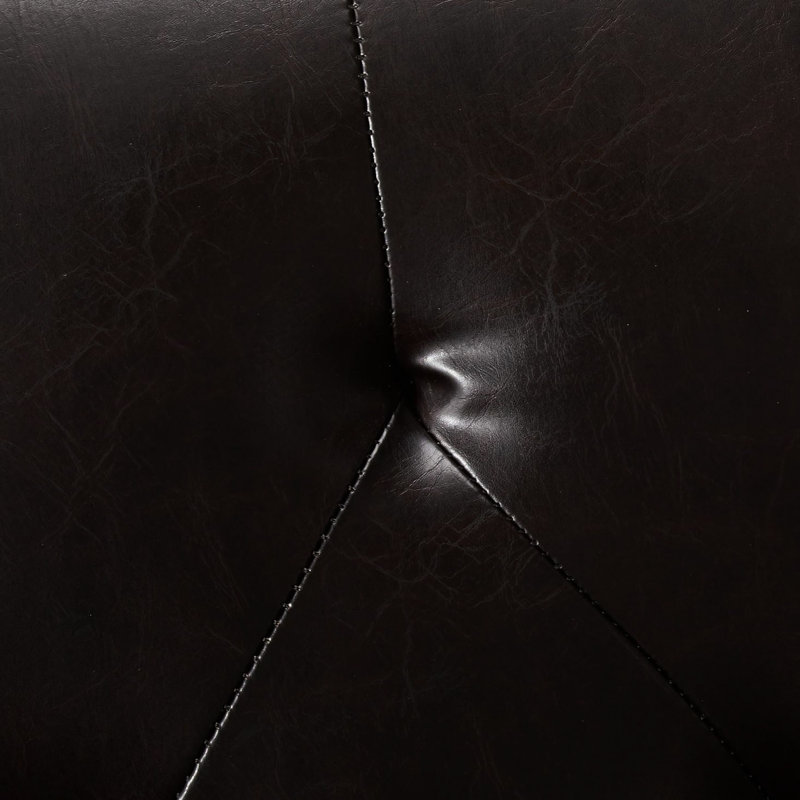 Fauteuil en cuir reconstitué brun pour un balcon confortable
