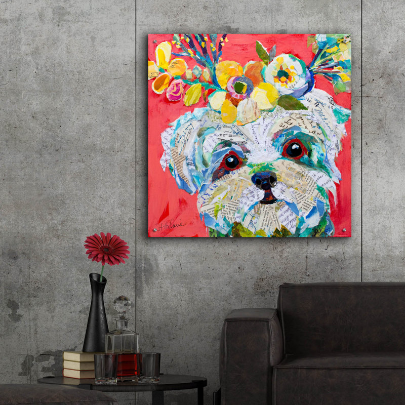 «Floral Hot Dog» par St. Hilaire Elizabeth, H 36 po x l 36 po x P 0,2 po