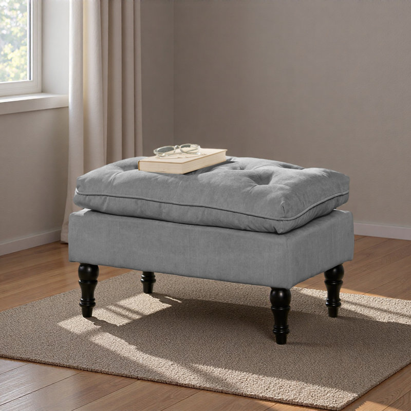 28inch Pillow Top Ottoman, Gray