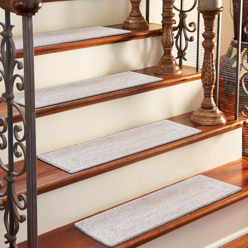 Tapis chindi tressé Ne Wilson, Tapis d'escalier 0 pi 9 po x 2 pi 6 po