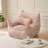 Bean Bag Chair with Pillow, Lazy Chair Filled Memory Sponge Light Brown