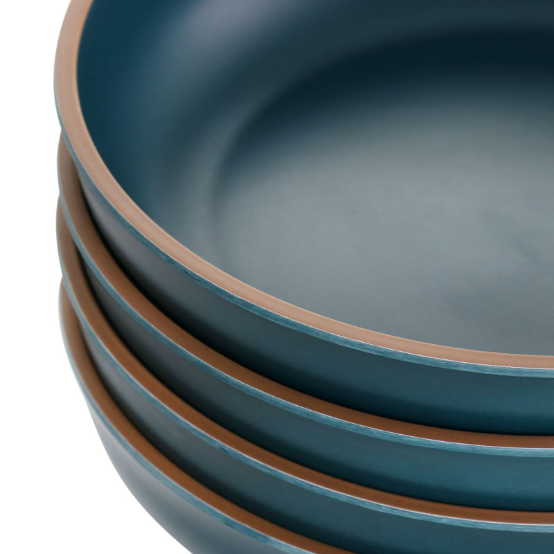 Ensemble de 4 bols en mélamine rose foncé 4 pièces, Bleu sarcelle