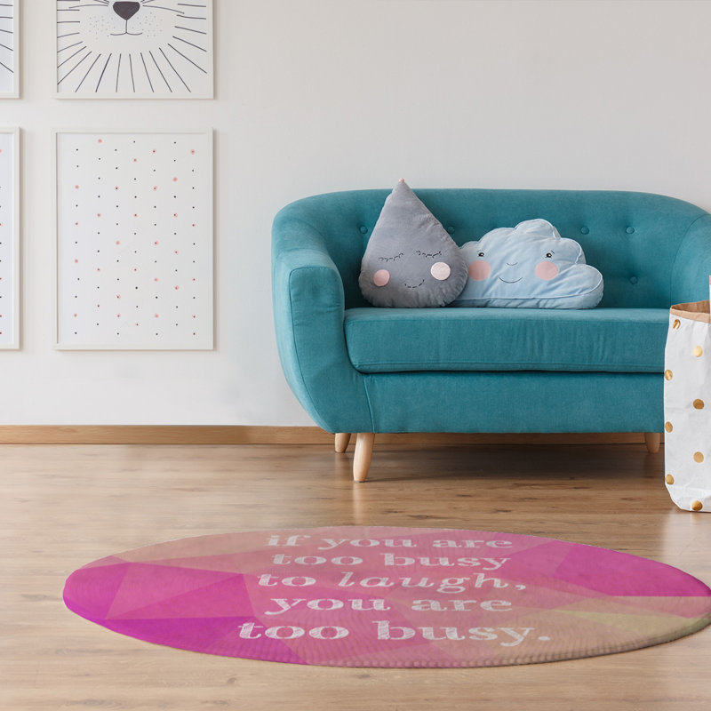 Tapis en poly-marque pour le rire, Rond 5 pi