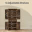 Garde-manger avec tiroir, 2 armoires, 6 tablettes réglables,-135963178