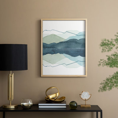 Reproduction encadrée de glaçons II - bois massif