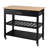 Solid and Manufactured Wood Kitchen Cart with Butcher Block Top-274613720