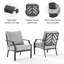 Chaise de patio avec coussins Jammi
