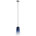 Polished Nickel Rod/Blue Glass Shade