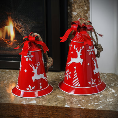 Metal Reindeer Bells with Jute Rope