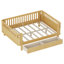 Lit plateforme double en bois pleine grandeur pour enfant avec rails et tiroir-1502686085-1502686087