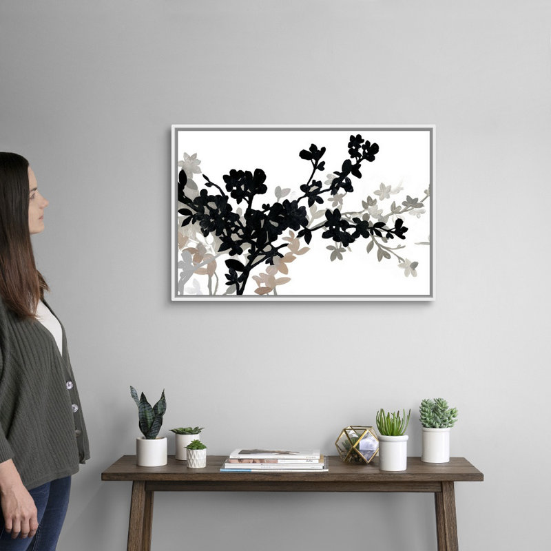 Reproduction d’art sur toile « Apple Bloom I », Toile encadrée flottée blanche, H 22 po x l 32 po x P 1,75po