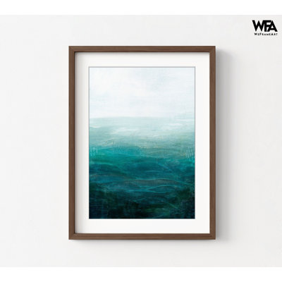 Drifting Sea I By Grace Popp, Framed Calming Waves Painting Print, Blue Wall Art, Sea Painting Print, Water Wall Art, Framed Wall Art