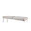 Élégant banc de siège bouclé gris - Mousse rembourrée en mousse de 54 po de largeur avec pieds en tissu d'ameublement en acrylique