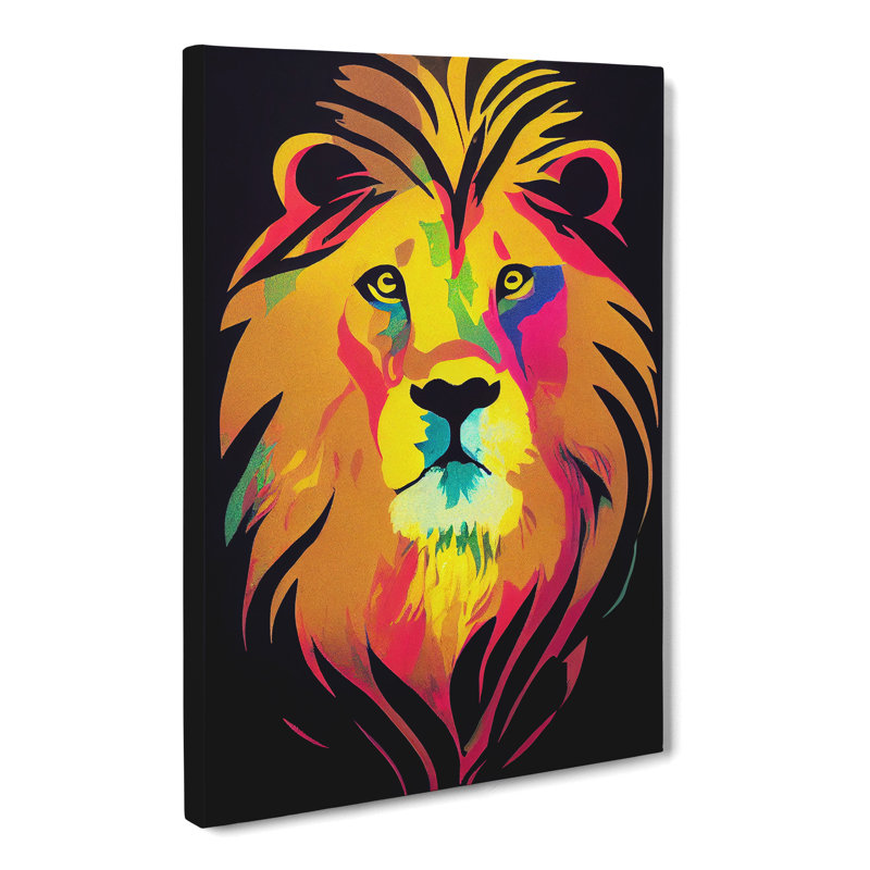 Lion Hot Wax - Wrapped Canvas, 60cm H x 40cm W x 3cm D