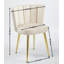 Chaise de salle à manger Defreitas avec pieds et coussins en fer-782312650