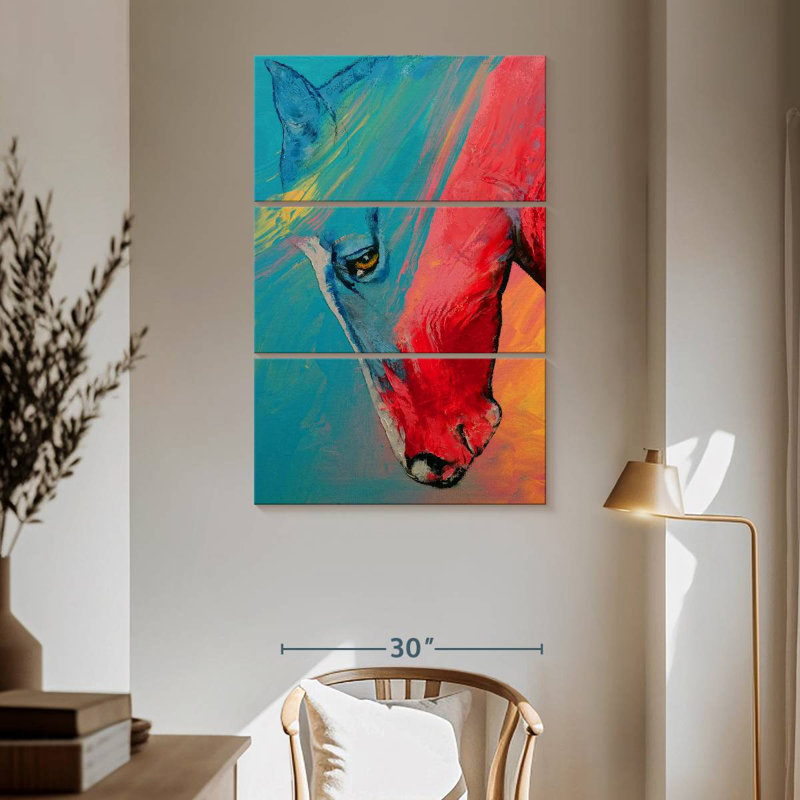 Brampt Multi Color Horse, 65" H x 42" W