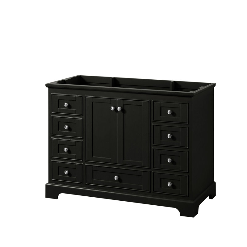 Deborah 48 " Single Bathroom Vanity Base, Dark Espresso/Polished Chrome
