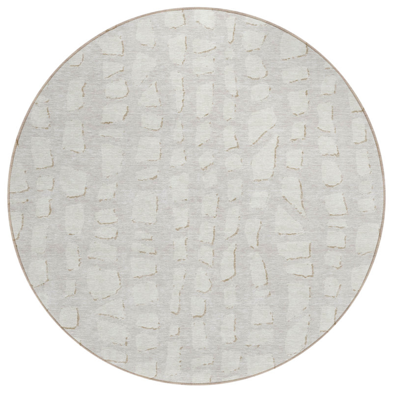 Tapis beige rond 8 po