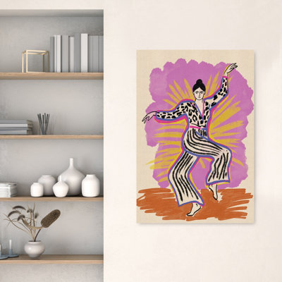 Impression sur toile «Expressive Fashion Dance», impression audacieuse et colorée