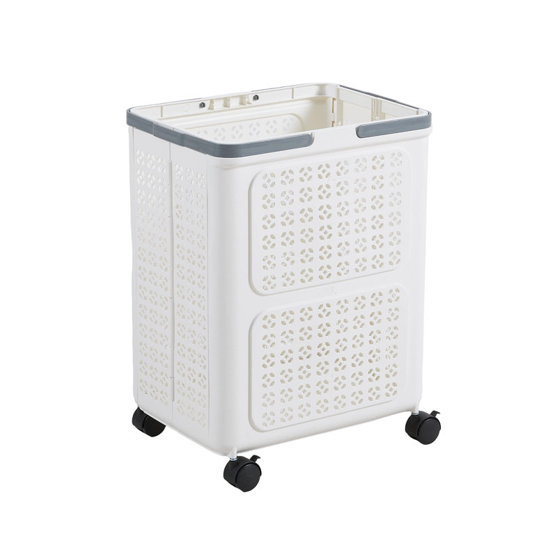 Laundry Basket, 50cm H x 36cm W, White