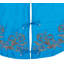 Imperial Blue Hand Beaded Christmas Tree Skirt on Blue Silk- Large - 72''