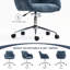 Soft Chenille Upholstered Home Office Chair Swivel Desk Chair-1604377401