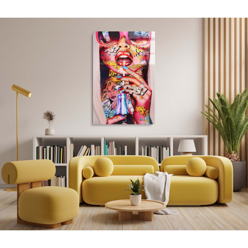" Comic Book Lady ", 36" W x 24" H
