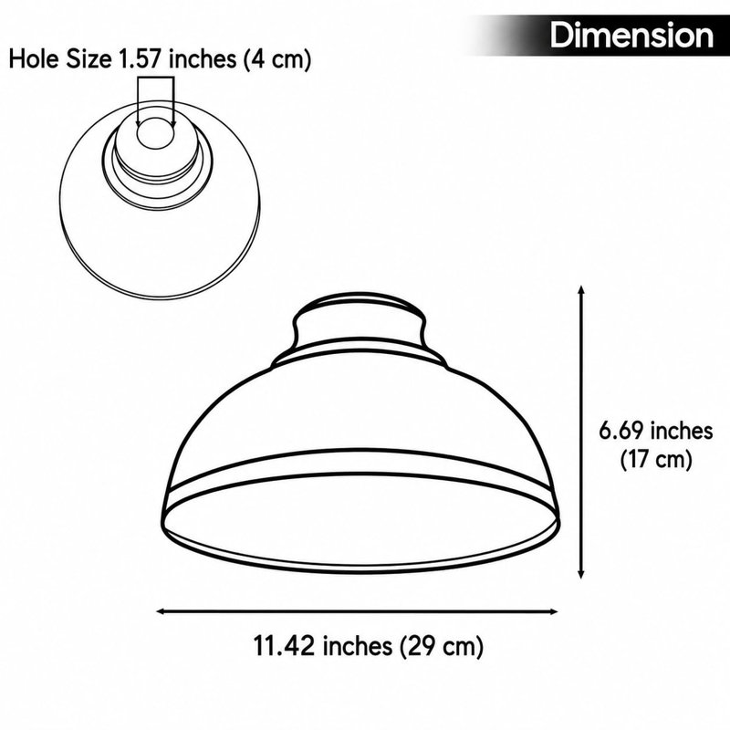 17 cm H Curved Lamp Shade, Red