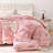 Fluffy Comforter Set 3 Pieces- All Seasons Heavy Faux Fur Comforter With Two Pillowcases-116802372-116802369