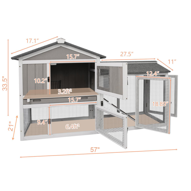 Rabbit Hutch With Run