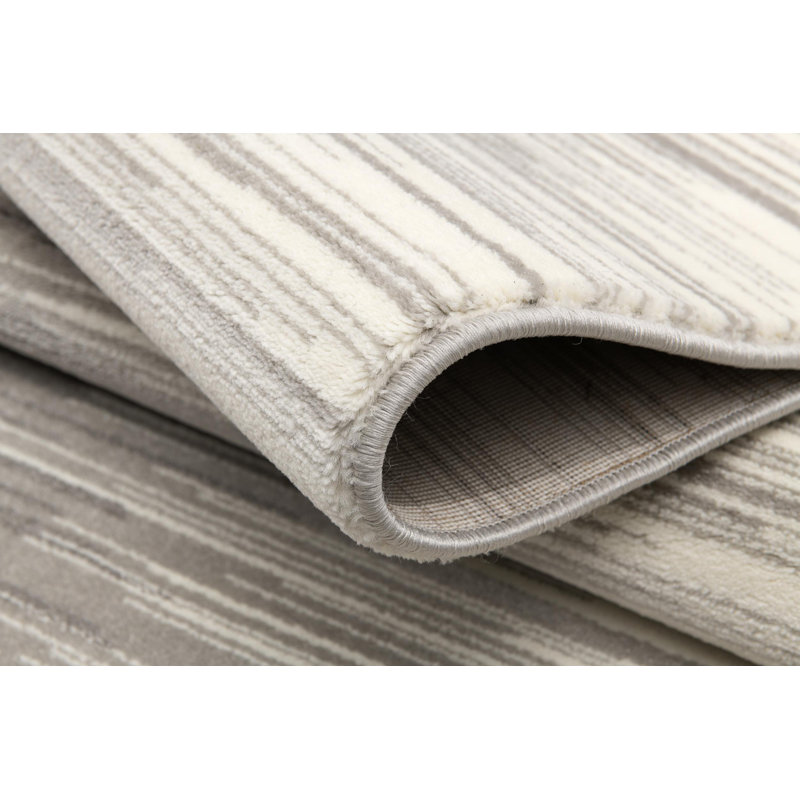Tapis oriental noir / gris Atchison, Tapis de couloir 2 pi 3 po x 15 pi