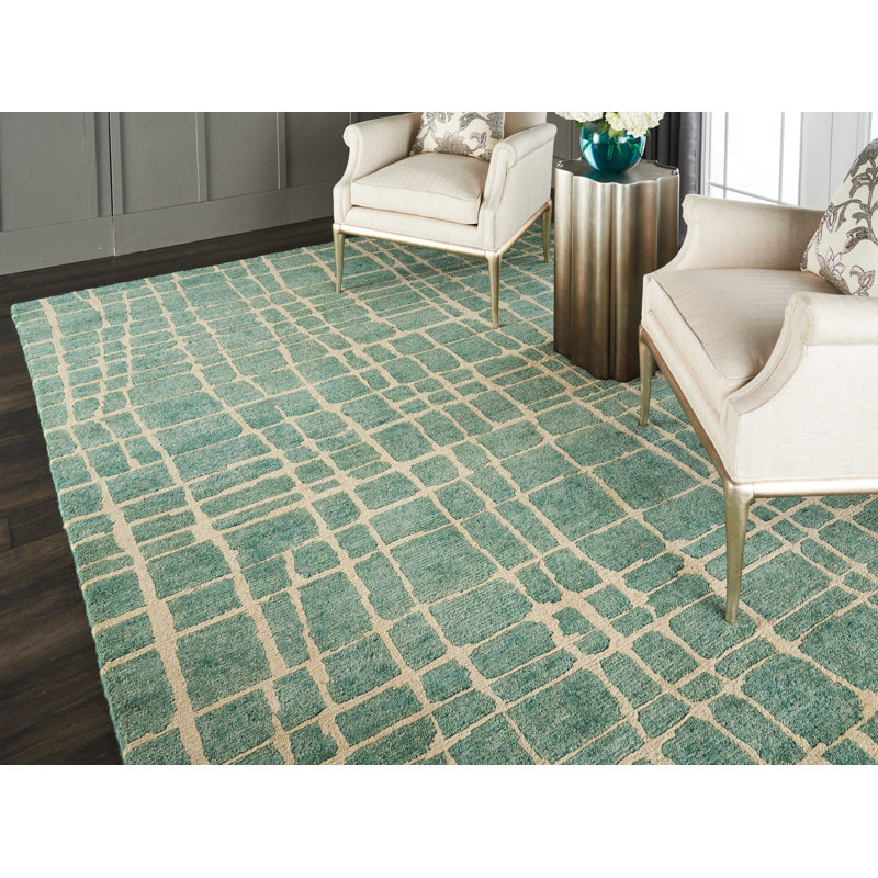 Leatherhead Wool Abstract Indoor Rug, Rectangle 7'9" x 9'9"