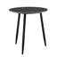 Pieds en métal modernes et plateau en pierre frittée noire, 3 tables d'appoint de style avec soutien distinctif