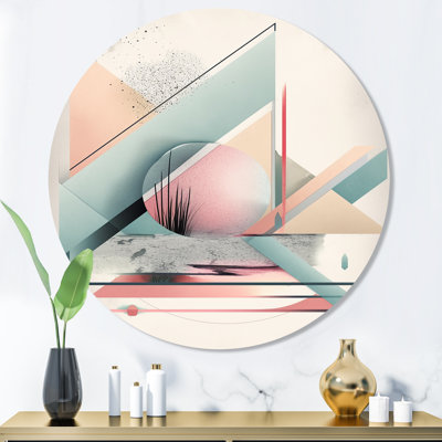 Décoration murale rose en métal Minimalisme
