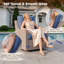 Ensemble de 2 chaises de patio pivotantes en acier et rotin toutes saisons Alto-1423157024